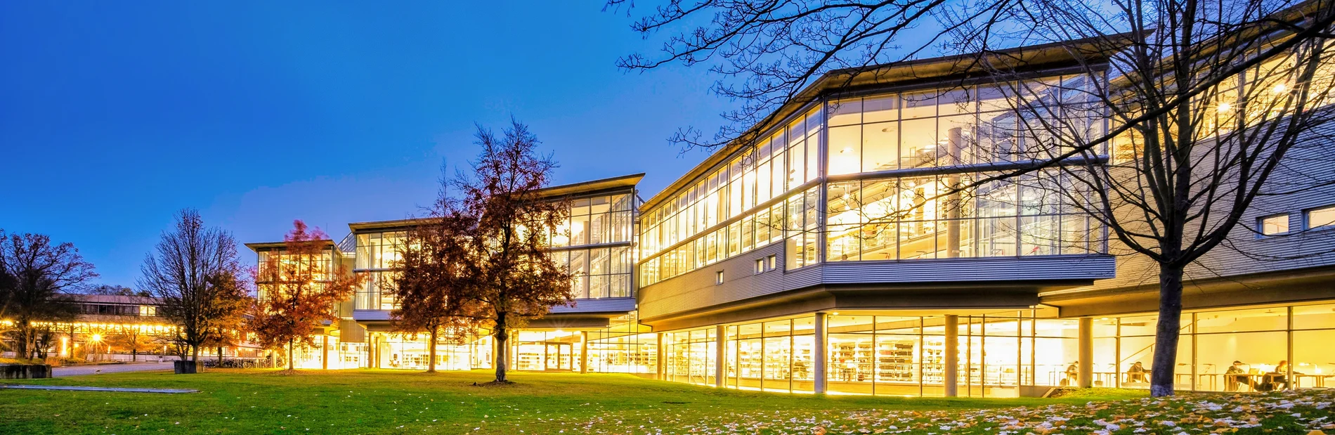 Beleuchtete Zentralbibliothek 